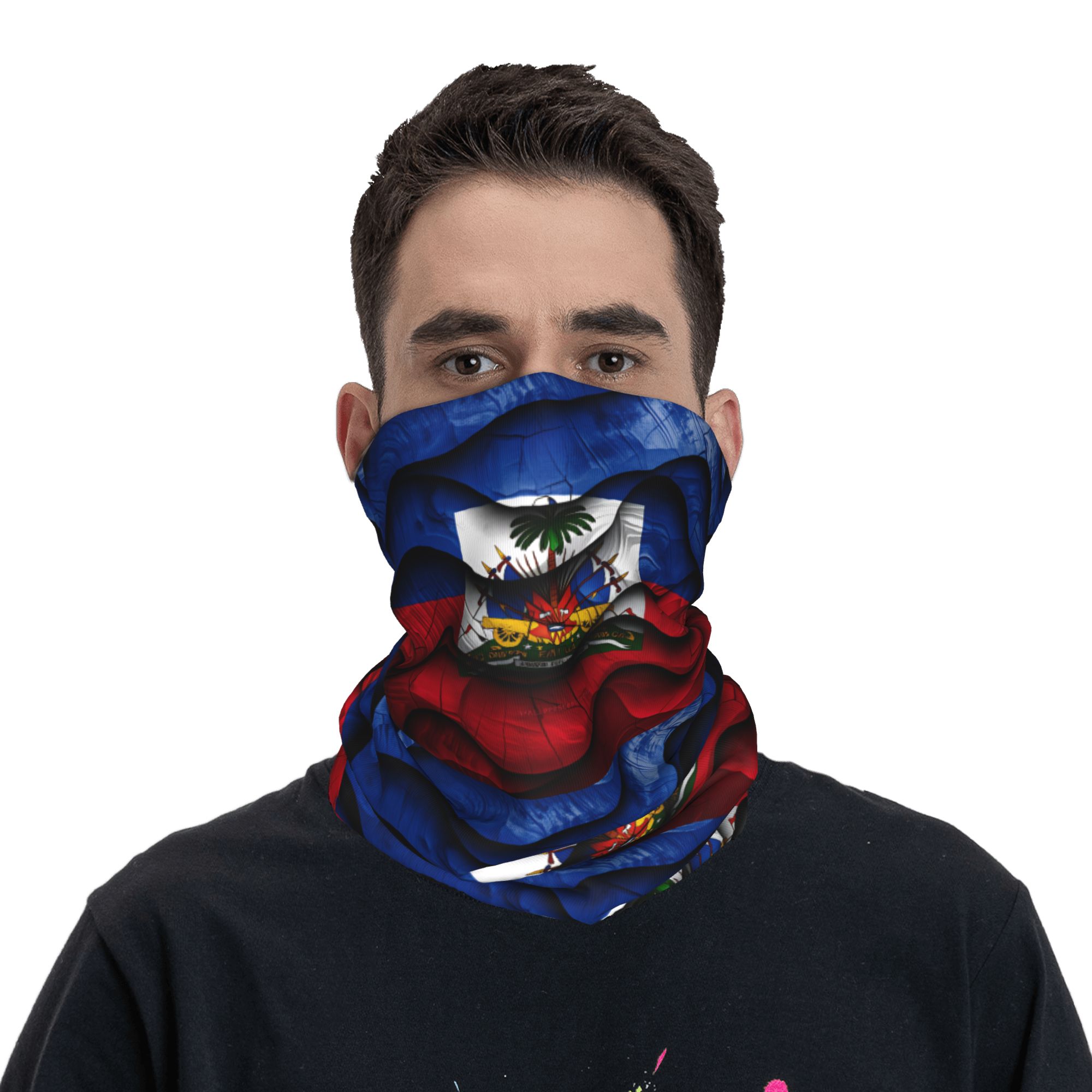 Outdoor Hunting Prints - 아이티 국기 발라클라바 사냥 낚시 전술