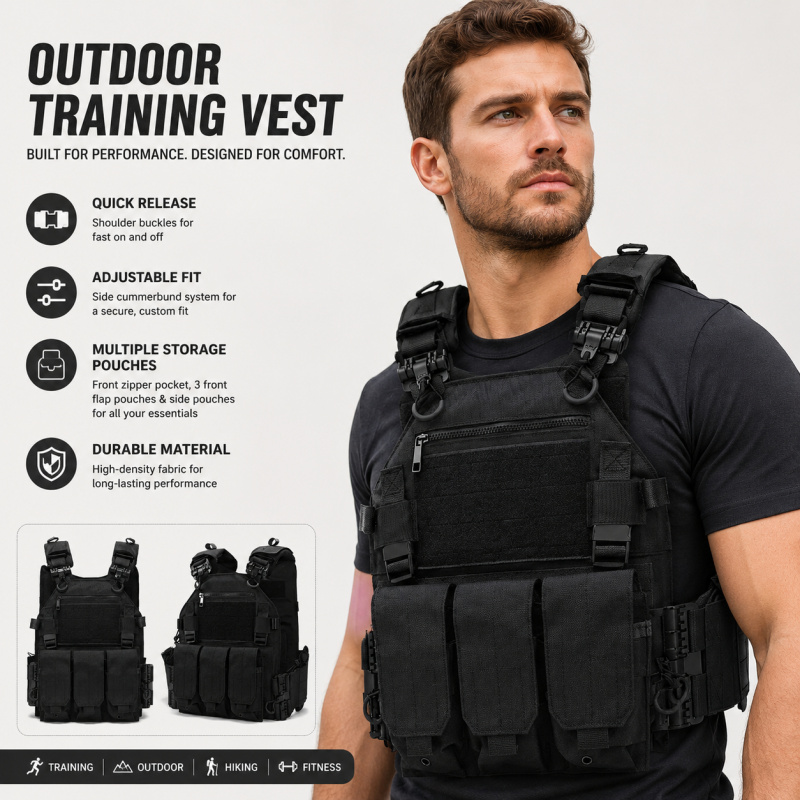 전술 조끼 폴리에스터 캐리어, 트리플 탄창 파우치, 퀵 - Outdoor Hunting Magazines 리뷰 및 가격
