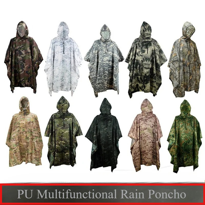 1pc 야외 위장 맥킨토시 레인 코트 하이킹 등산 제품 - Outdoor Hunting Prints 리뷰 및 가격